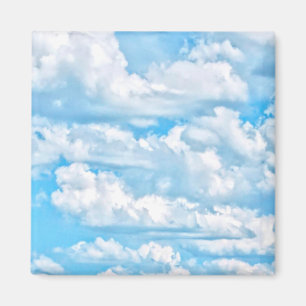 Landschaftlicher Happy Sunny Clouds Hintergrund Magnet