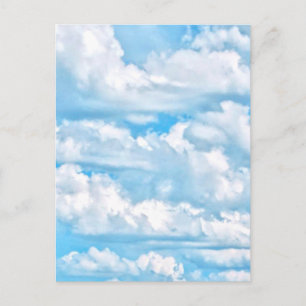 Landschaftlicher Happy Sunny Clouds Hintergrund Postkarte