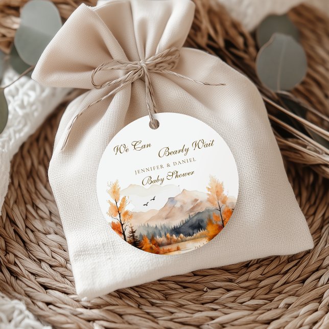 Landschaftlicher Herbstwald, auf den wir schon frü Geschenkanhänger (Von Creator hochgeladen)