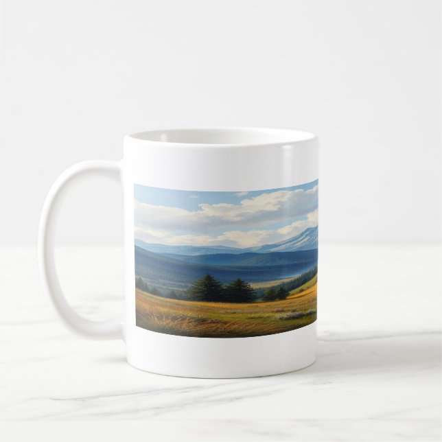 Landschaftlicher Keramik-Cup Kaffeetasse (Links)