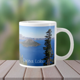 Landschaftlicher Kratersee Nationalpark Jumbo-Tasse