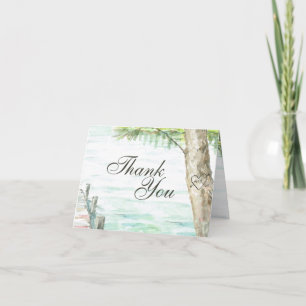 Landschaftlicher Lake Watercolor Vielen Dank Dankeskarte