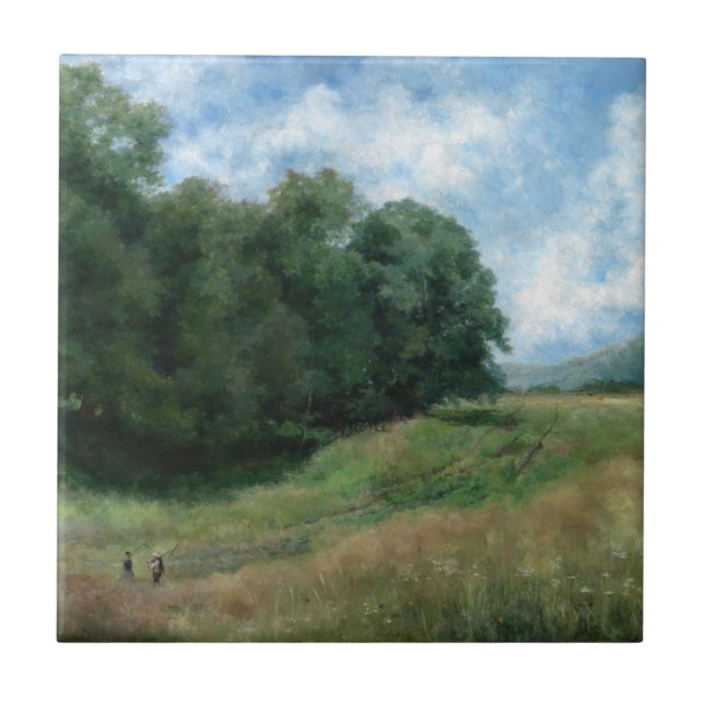 Landschaftlicher Landschaftspfad - Vintage Landsch Fliese (Vorderseite)