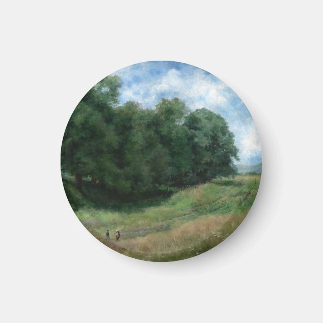 Landschaftlicher Landschaftspfad - Vintage Landsch Magnet (Vorne)