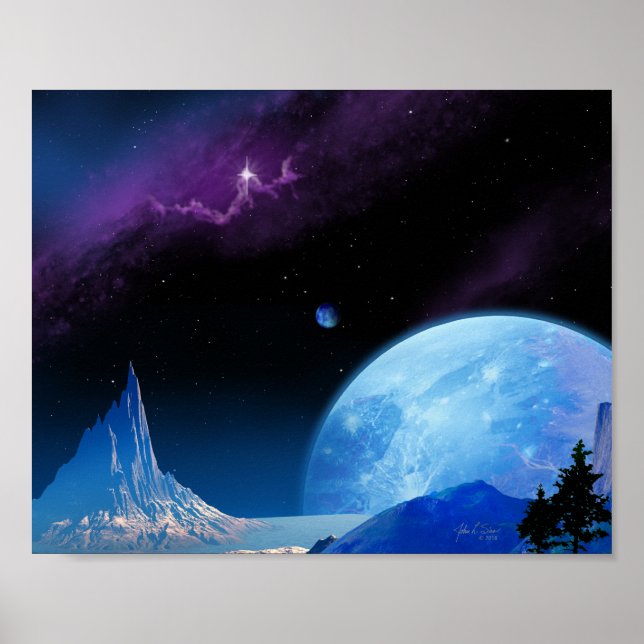 Landschaftlicher Nebel (10 x 8) Poster (Vorne)