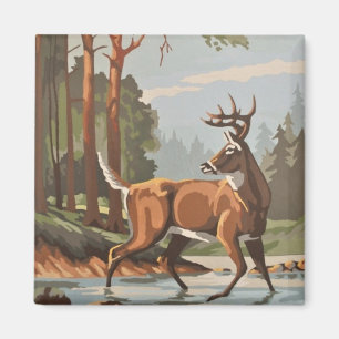 Landschaftlicher PBN Magnet des Vintager