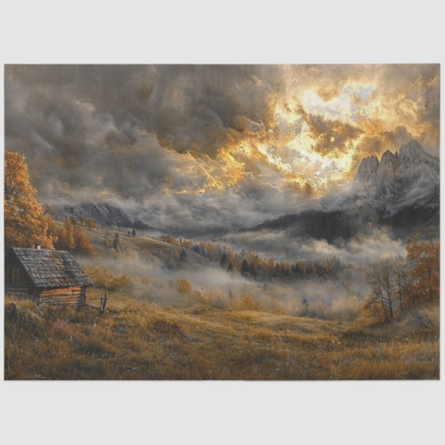 Landschaftlicher Power der Natur Seidenpapier (Vorderseite)