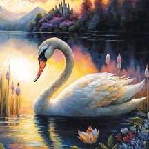 Landschaftlicher Schwan am Lake Jigsaw Puzzle