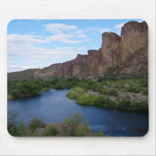 Landschaftlicher See Saguaro Mousepad