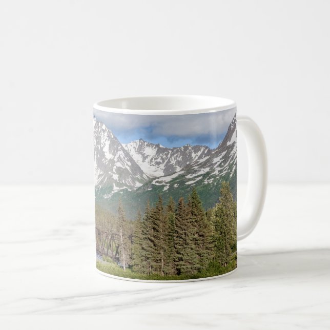 Landschaftlicher Seward Highway Chugach National F Kaffeetasse (VorderseiteRechts)