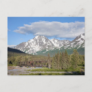 Landschaftlicher Seward Highway Chugach National F Postkarte
