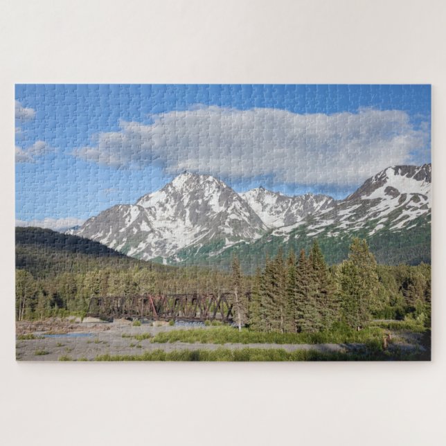 Landschaftlicher Seward Highway Chugach National F Puzzle (Horizontal)