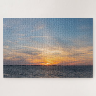 Landschaftlicher Sonnenuntergang am italienischen Puzzle