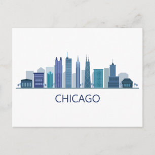 Landschaftlicher Stadtblick   Chicago, Illinois Postkarte