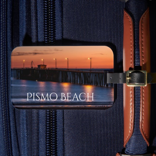 Landschaftlicher Strand von Pismo Gepäckanhänger (Vorderseite Insitu 4)