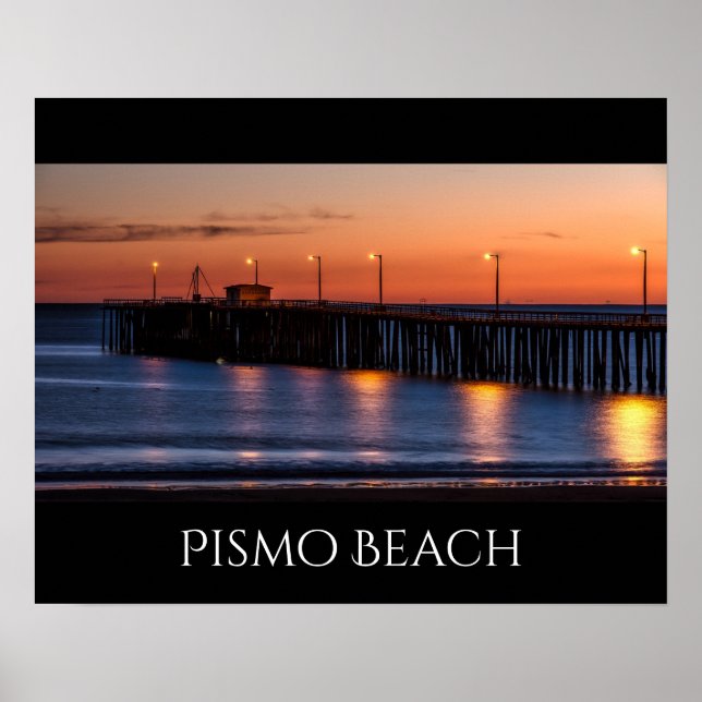 Landschaftlicher Strand von Pismo Poster (Vorne)