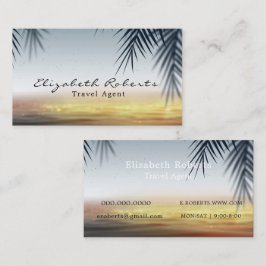 Landschaftlicher Tropical Beach Travel Agent Visitenkarte