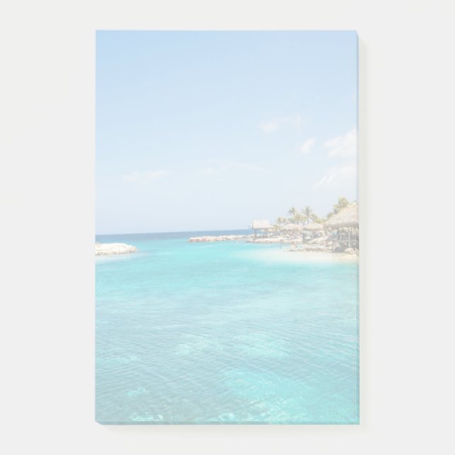 Landschaftlicher tropischer Strand mit Foto aus St Post-it Klebezettel (Vorderseite)