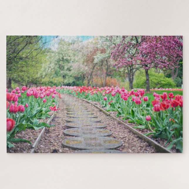 Landschaftlicher Tulip Puzzle (Horizontal)