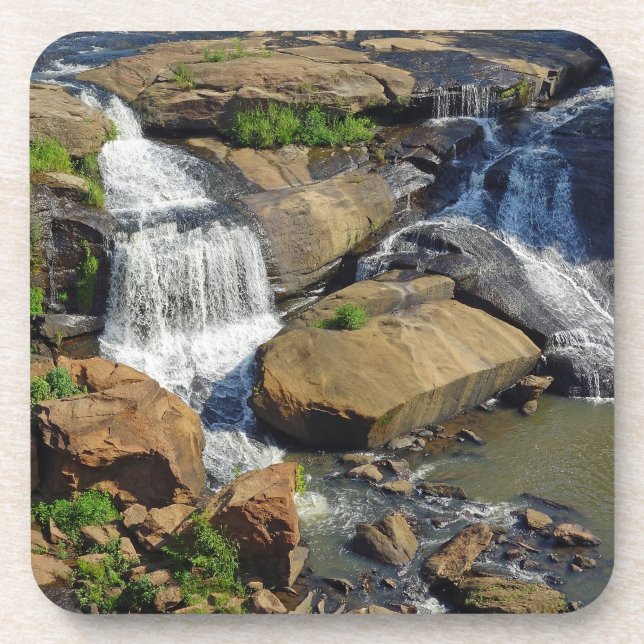 Landschaftlicher Wasserfall Getränkeuntersetzer (Vorderseite)