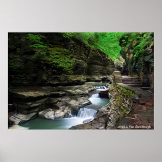 Landschaftlicher Wasserfall Poster