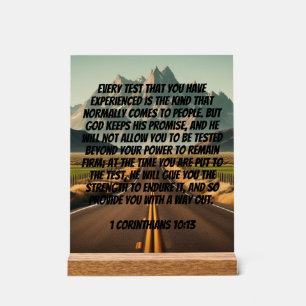 Landschaftlicher Weg vor uns: Kraft durch Versuche Acrylschild