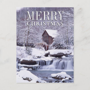 Landschaftlicher Winterblick auf die Glader Creek  Feiertagspostkarte