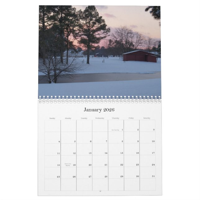 Landschaftliches Alabama Kalender (Jan 2026)