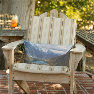 Landschaftliches Alpengebirge Foto Kissen Für Draußen