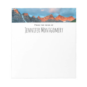 Landschaftliches Berglandschaftsbild Notizblock