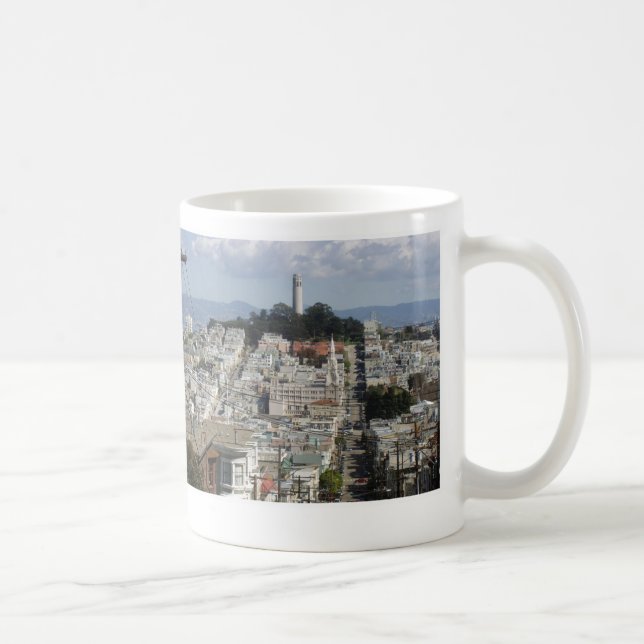 Landschaftliches Bild des Coit Towers Kaffeetasse (Rechts)