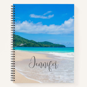 Landschaftliches Foto des Tropical Beach Notizbuch