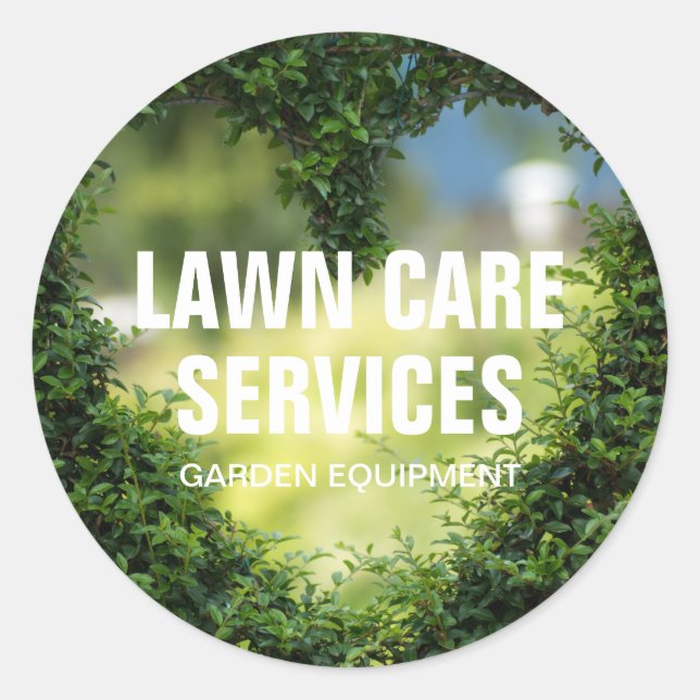 Landschaftliches Grasland Gartengarten Herzrasen Runder Aufkleber (Vorderseite)