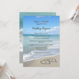 Landschaftliches Herz im Sand Beach Hochzeitsprogr