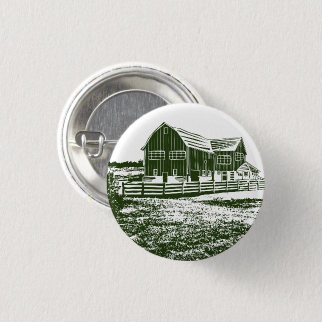 Landschaftliches Landschaftsbauernhaus im Landhaus Button (Vorne & Hinten)