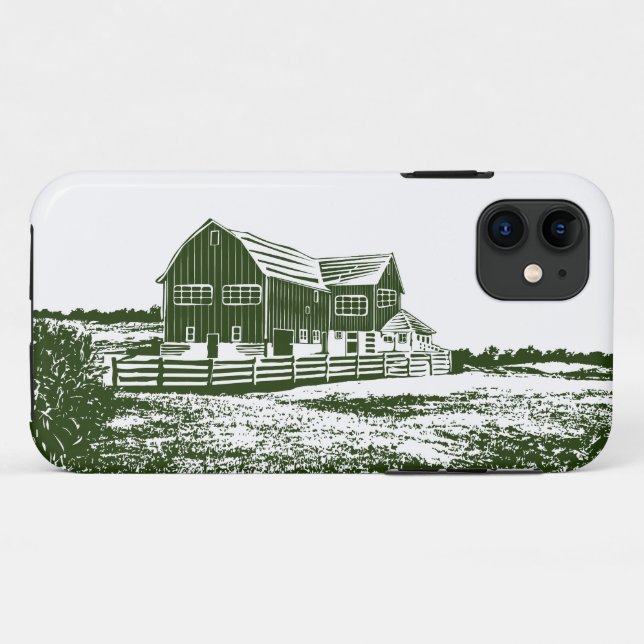 Landschaftliches Landschaftsbauernhaus im Landhaus Case-Mate iPhone Hülle (Rückseite (Horizontal))