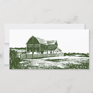Landschaftliches Landschaftsbauernhaus im Landhaus Dankeskarte