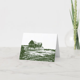 Landschaftliches Landschaftsbauernhaus im Landhaus Dankeskarte