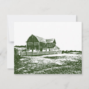 Landschaftliches Landschaftsbauernhaus im Landhaus Einladung