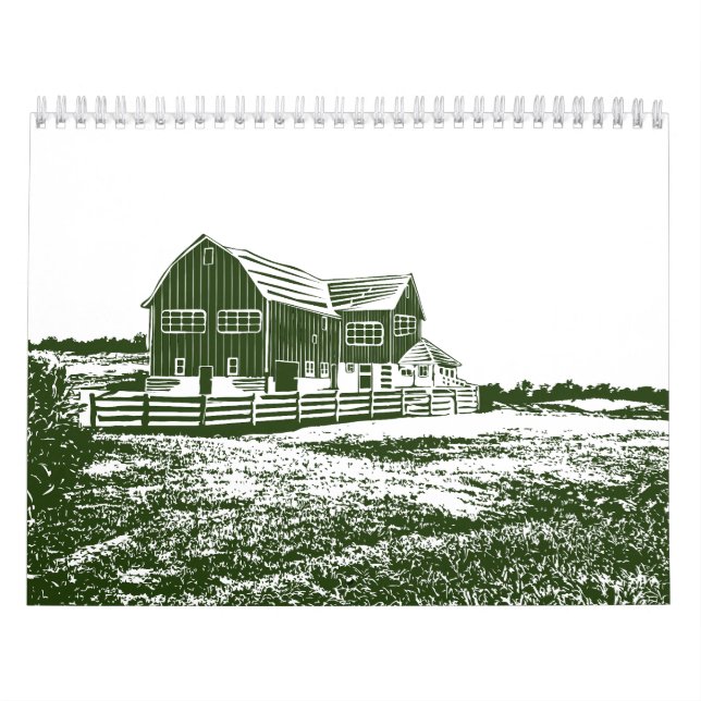 Landschaftliches Landschaftsbauernhaus im Landhaus Kalender (Titelbild)
