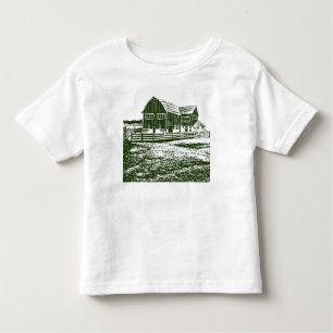 Landschaftliches Landschaftsbauernhaus im Landhaus Kleinkind T-shirt
