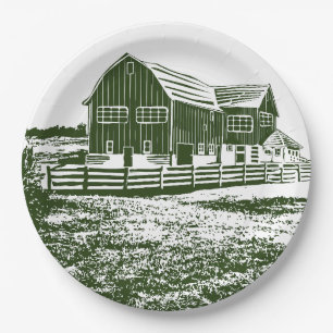 Landschaftliches Landschaftsbauernhaus im Landhaus Pappteller