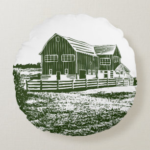 Landschaftliches Landschaftsbauernhaus im Landhaus Rundes Kissen