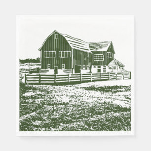 Landschaftliches Landschaftsbauernhaus im Landhaus Serviette