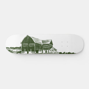 Landschaftliches Landschaftsbauernhaus im Landhaus Skateboard