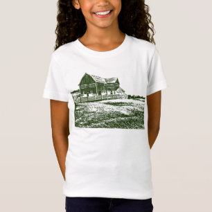 Landschaftliches Landschaftsbauernhaus im Landhaus T-Shirt