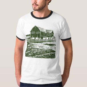 Landschaftliches Landschaftsbauernhaus im Landhaus T-Shirt