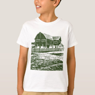 Landschaftliches Landschaftsbauernhaus im Landhaus T-Shirt