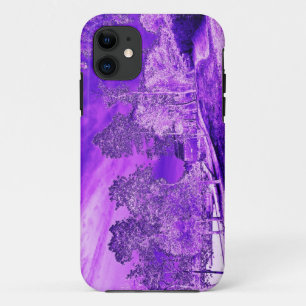 Landschaftliches Pond House im Lila iPhone 5 Fall Case-Mate iPhone Hülle