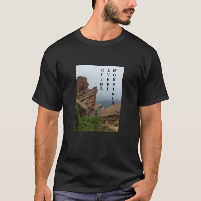 Landschaftliches "Rote Felsen" Bergsteigen, T-Shirt (Vorderseite)
